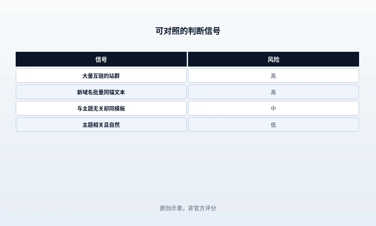垃圾外链有哪些识别信号