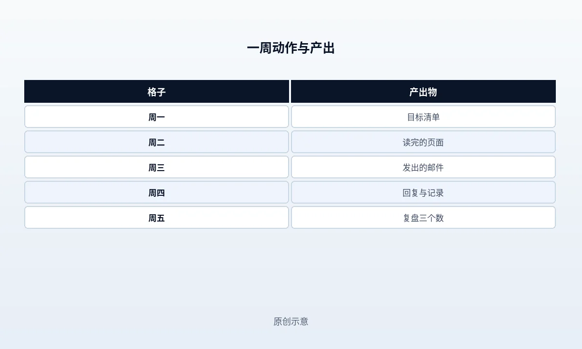 一周外链动作的排布与每日产出物:清单、邮件、回复分类、待核单元、失效清单、复检记录、结构修补、周报表
