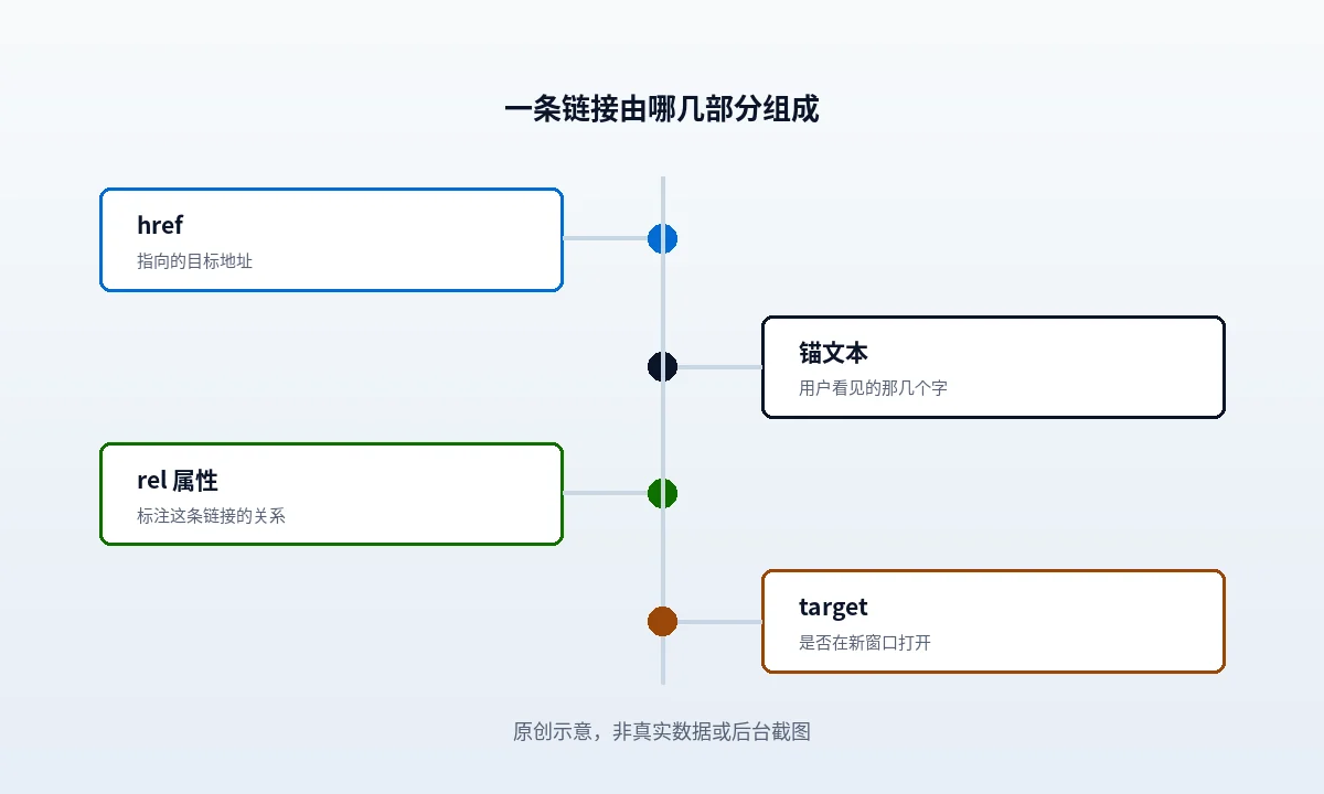 锚文本在一条链接里承担的三件事,以及空锚文本和图片链接两种回退情况