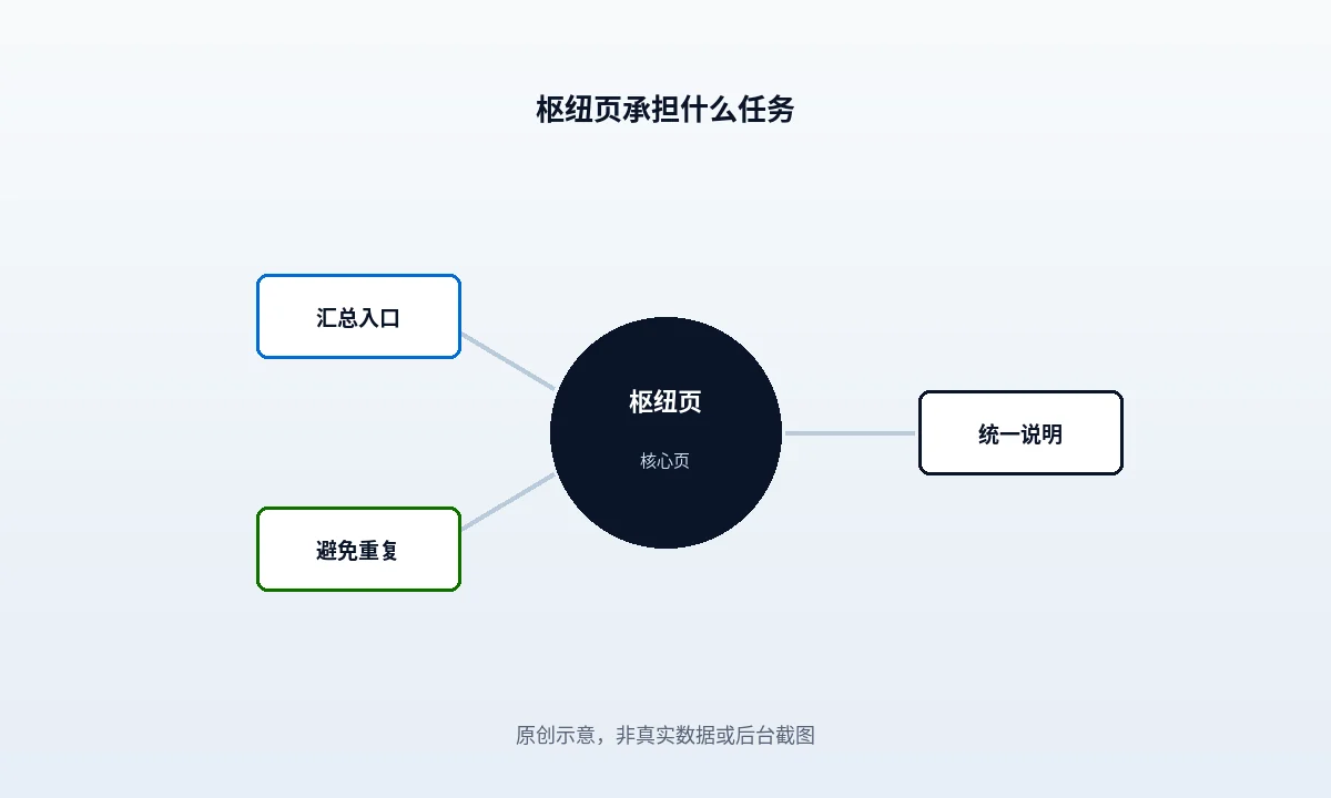 什么是 hub 页：它承担什么任务