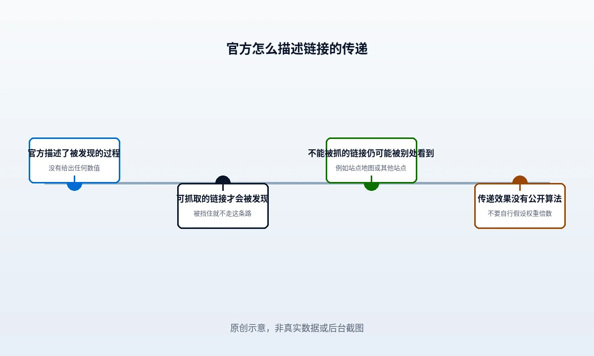 链接判断三步示意:先看这条链接指向哪个具体页面,再看来源上下文在讲什么主题,最后看该地址能否被抓取到;三步全过才标为可核对