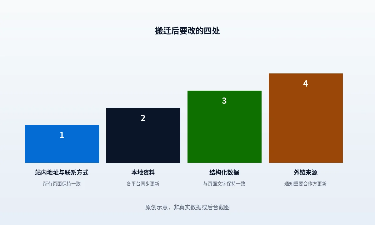 搬迁或换地址后，本地信息和链接怎么迁移
