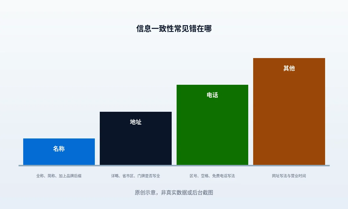 NAP 一致性是什么：为什么地址写法要统一