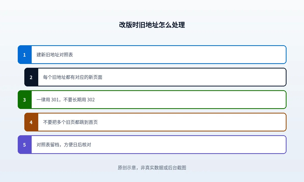改版时旧 URL 怎么处理才不影响外部链接