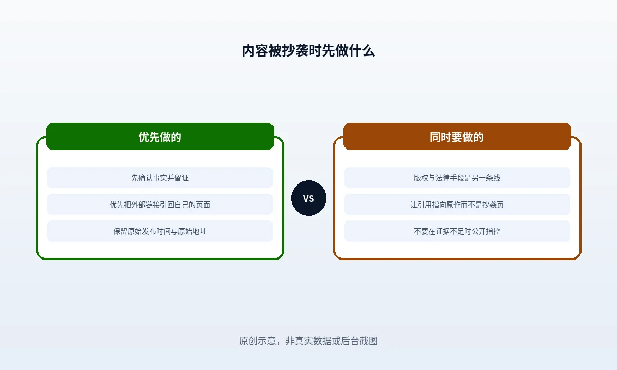 内容被抄袭、外链被抢走：先做哪一件事