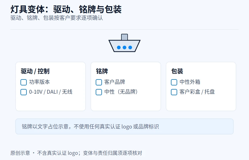 照明 OEM、批发和工程项目：官网分流要落到不同的询盘字段