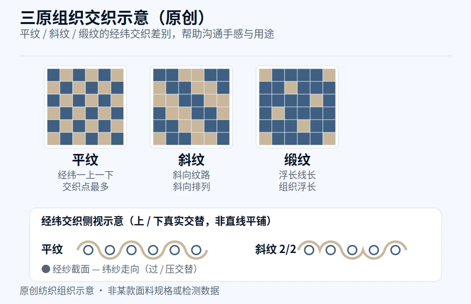 面料关键词别只堆成分：按成分、组织、克重、用途四层映射到页面