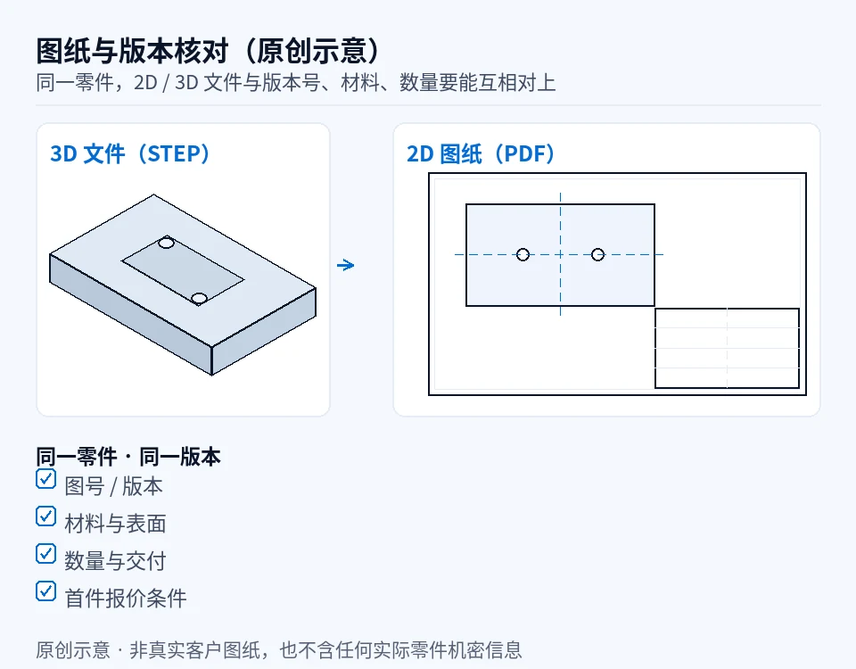 CNC 来图询价要补什么：图纸版本、材料与数量确认清单