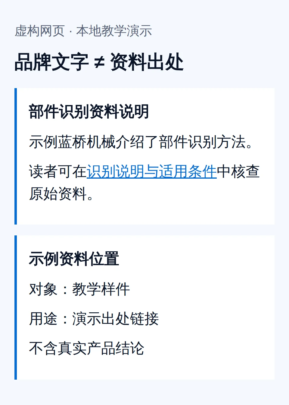本地虚构媒体文章演示，品牌名称只是文字，具体资料名称提供可点击的出处
