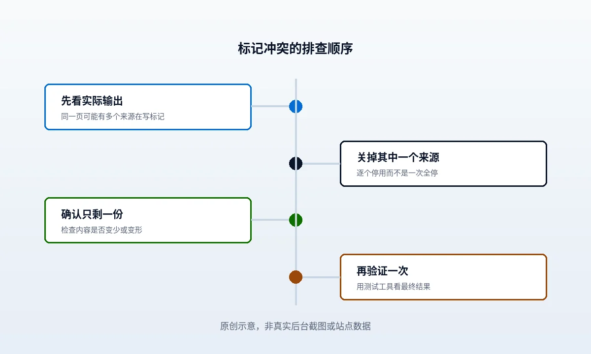 WordPress SEO 插件与主题的结构化数据冲突怎么排查