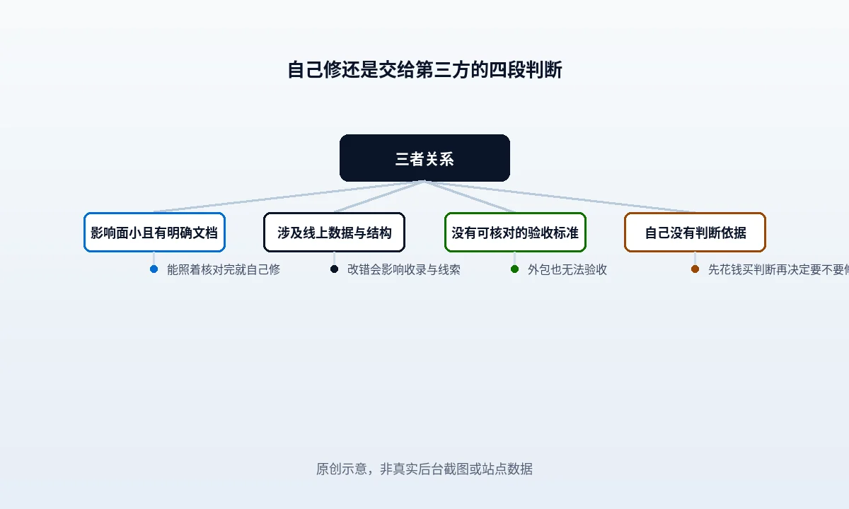 WordPress 怎么判断该自己修还是交给第三方