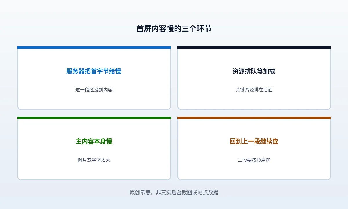 WordPress 站点 LCP 偏高：三个环节分别怎么查