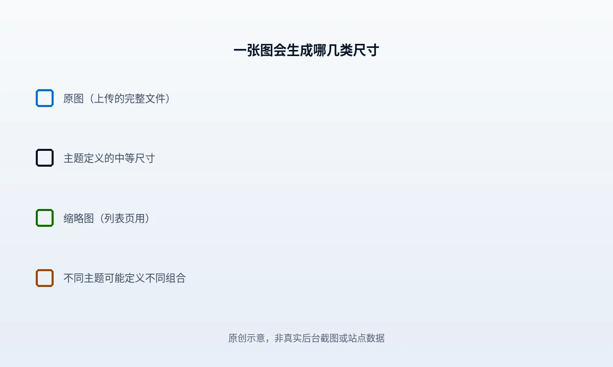 WordPress 图片上传后应该生成几个尺寸